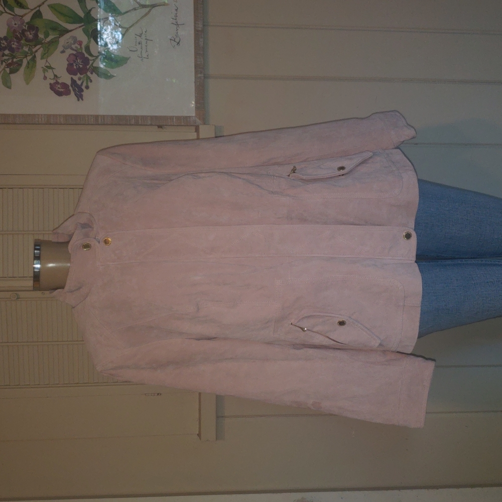 ISAAC MIZRAHI LIVE SUEDE FLIGHT JACKET SIZE 22 IN WOMENS - Picture 2 of 14
